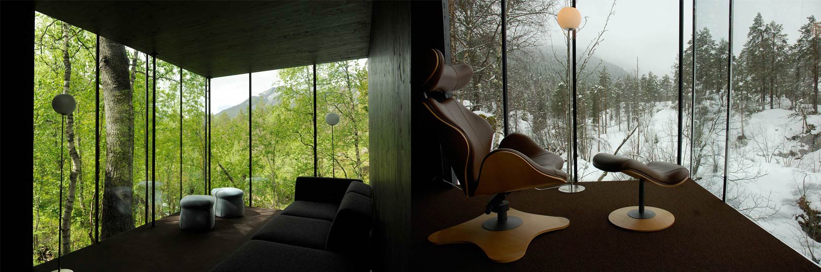Juvet Landscape Hotel interiors.